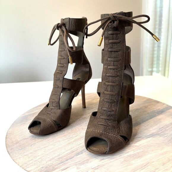 Authentic Louis Vuitton Corfu Women's Leather Gladiator Lace Up Sandals US Sz 5 - Picture 3 of 15